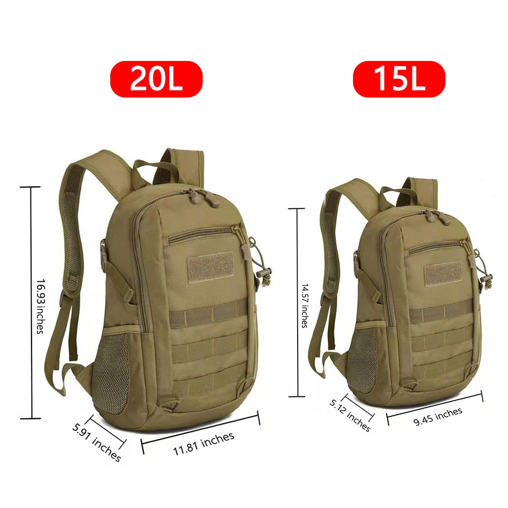 Cyflymder Outdoor Tactical Backpack Military Rucksacks Men 15L 20L Waterproof Sport Travel Backpacks Camping Mochila Fishing Hunting Bags