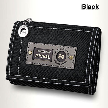 Realaiot Canvas Male Purses Men Wallets Hasp Zipper Short Wallet Good Qaulity Cards ID Holder Money Bags Clutch Coin Purse Burse Pocket