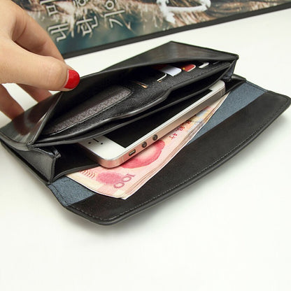 Realaiot Brand Genuine Leather Women Wallet Long thin Purse Cowhide multiple Cards Holder Clutch bag Fashion Standard Wallet