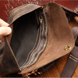 Cyflymder Quality Original Leather Male Casual Shoulder Messenger Satchel Bag Student Cowhide Fashion Cross-body Bag 8" Pad Tote Mochila