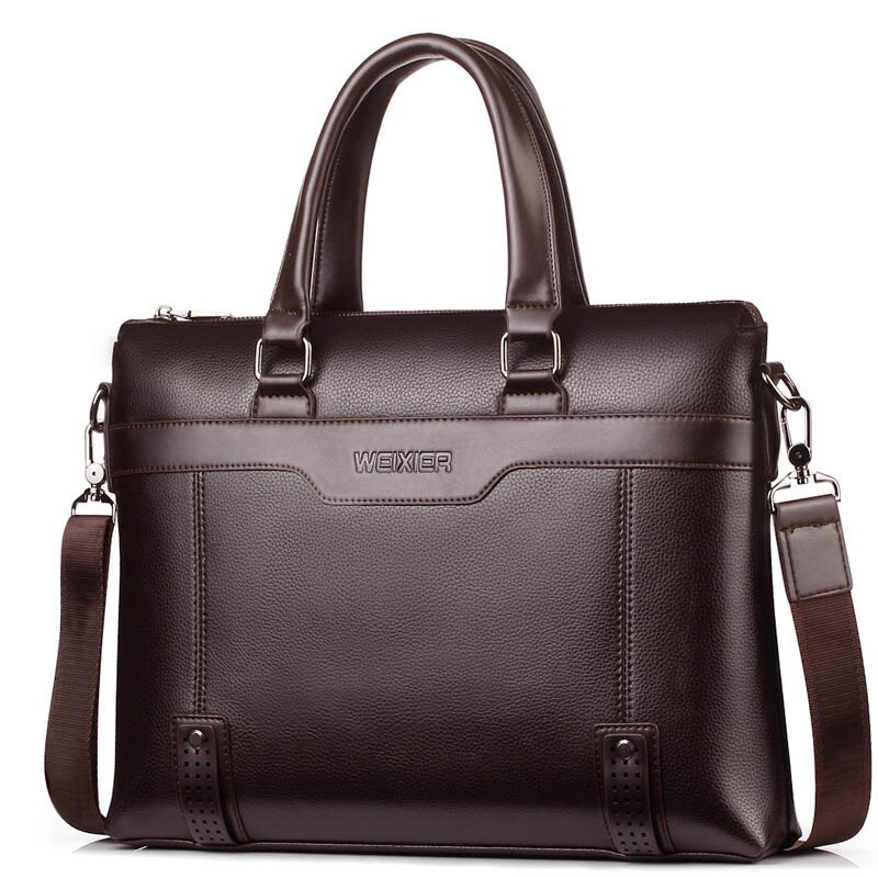 Realaiot Fashion Men's Briefcase Bag Man Messenger Handbags Business Shoulder Bags Travel Handbag Men Briefcases Brown Hand Bag Briefcase