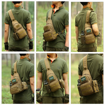 Realaiot Hiking Trekking Backpack Sports Climbing Shoulder Bags Tactical Camping Hunting Fishing Outdoor Military Camouflage Chest Bag