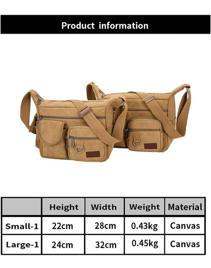 Cyflymder New Fashion  Canvas Men Shoulder bag Messenger bag Men Crossbody Bag Vintage male Leisure Sling bag Casual Boy