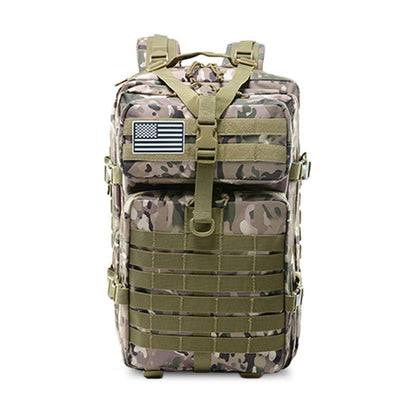 Realaiot 50L Capacity Men Army Military Tactical Large Backpack Waterproof Outdoor Sport Hiking Camping Hunting 3D Rucksack Bags For Men