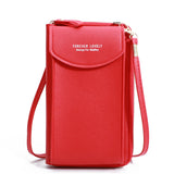 Realaiot Fashion Cellphone Shoulder Bag Women PU Leather Crossbody Bag New Handbag Card Holder Messenger Bag Flap Wallet
