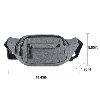 Cyflymder Men's Chest Package Pack Waterproof Outdoor Sports Bag Canvas Pouch Korean-style Waist Bag Fanny Pouch Crossbody Male Banana Bag