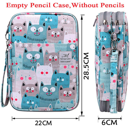 Realaiot 96/192 Slots Pencil Case School Pencilcase for Girls Boys Pen Bag Large Capacity Penal Stationery Penalty Cartridge Box Supplies