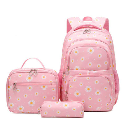 Realaiot Teen Girls School Backpack Kids Bookbag Set with Lunch Box Pencil Case Travel Laptop Backpack Casual Daypacks