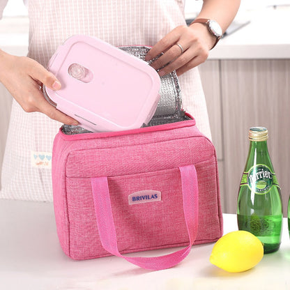 Cyflymder Portable Lunch Bag New Thermal Insulated Lunch Box Tote Cooler Handbag Bento Pouch Dinner Container School Food Storage Bags