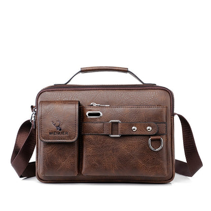 Cyflymder New Men Shoulder Bag for 10.4" Ipad PU Leather Business Handbags Men Messenger Bags Fashion Man Crossbody Bag