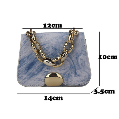 Cyflymder New British Fashion Simple Small Square Bag Women's Designer Handbag High-quality PU Leather Chain Mobile Phone Shoulder Bags