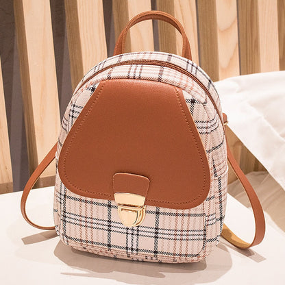 Cyflymder Mini Crossbody Bag for Teenage Girl Plaid Women Shoulder Phone Purse Korean Style New Trendy Female