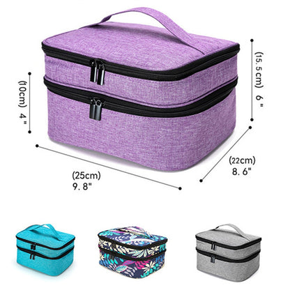 Cyflymder new Nail Polish Storage Cosmetic Bag Portable Organizer Carry Case 30 Bottles Essential Oil Bag bolsa de almacenamiento