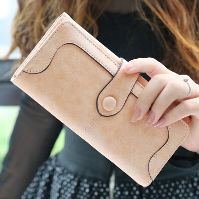 Cyflymder Many Departments Faux Suede Long Wallet Women Matte Leather Lady Purse High Quality Female Wallets Card Holder Clutch Carteras