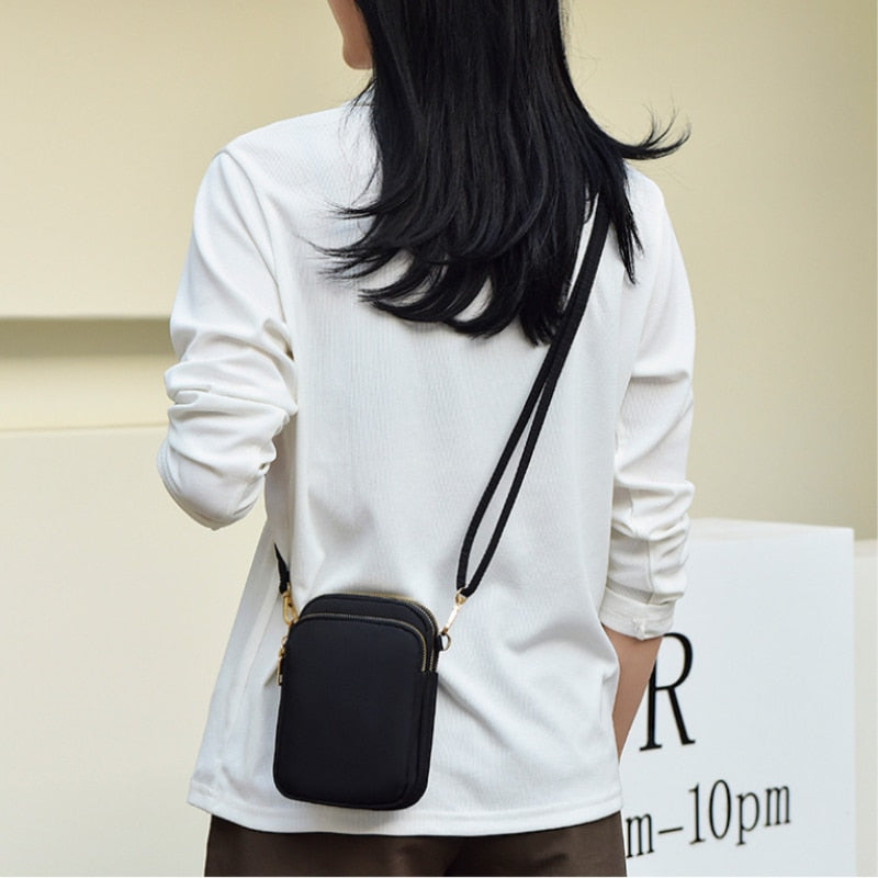 Realaiot Fashion Women Crossbody Zipper Mobile Phone Shoulder Bag Lady Female Multifunction Handbag Wrist Purse New Sports Wallet