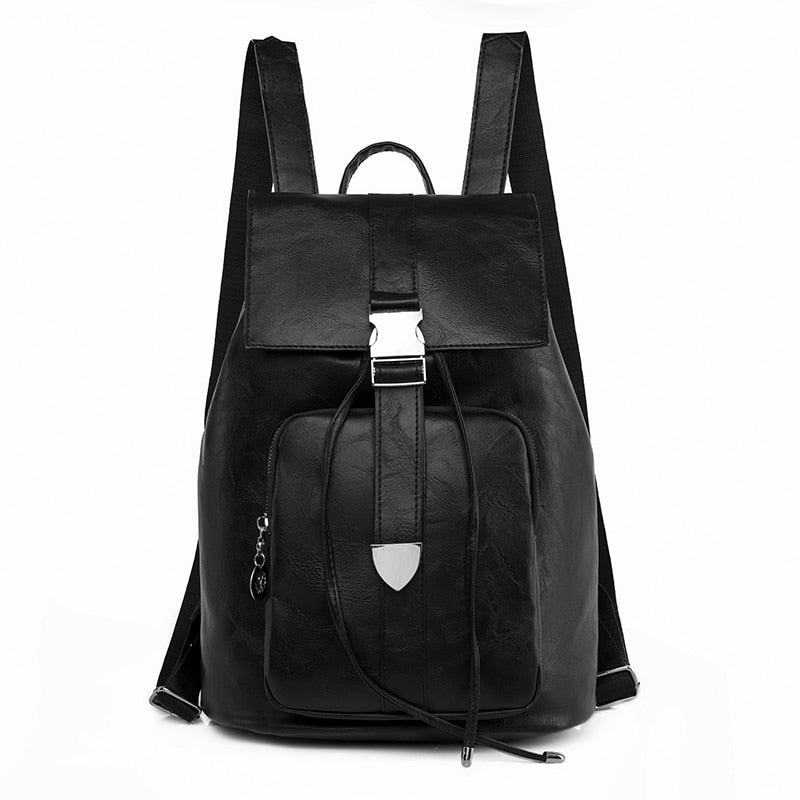 Realaiot Vintage Women Backpack High Quality Youth PU Leather Backpacks for Teenage Girls Female School Shoulder Bag Bagpack mochila