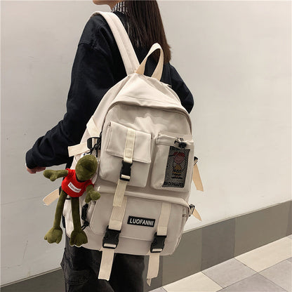 Realaiot Student Travel Mesh Female Backpack College Women Boy Nylon School Bag Men Girl Cool Laptop Backpacks Fashion Lady Book Bag Male