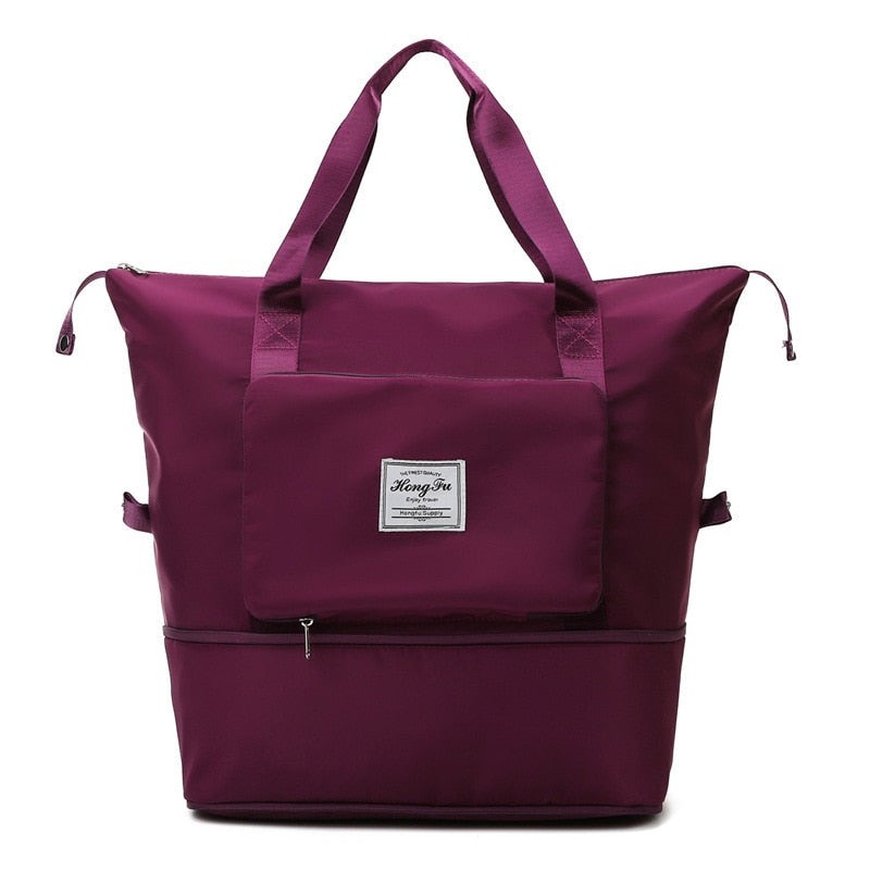 Realaiot Hot Large Capacity Folding Travel Bags Waterproof Tote Handbag Travel Duffle Bags Multifunctional Women Travel Bags