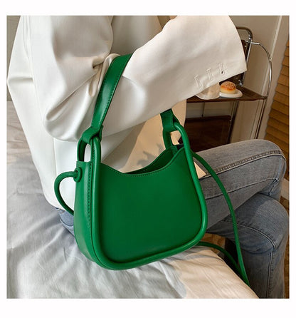 Realaiot Spring Famous Brand PU Leather Women's Designer Underarm Handbag Short Handle Luxury Brand One Shoulder Crossbody Bags