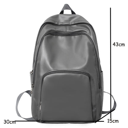 Cyflymder New Women Backpack Girls Soft Leather Men Travel Bag Fashion Waterproof Bookbag College Students Cool School Backpack Mochilas