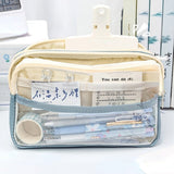 Cyflymder Multi Layer Transparent Pencil Bag Large Capacity Stationery Holder Box Student Zipper Pencil Pouch Children School Supplies