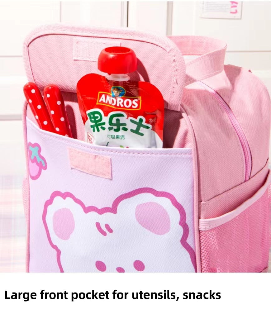 Realaiot Kawaii Lunch Bag Women Cute Bear Picnic Travel Thermal Breakfast Box Girls School Child Convenient Lunch Box Tote Food Bags 118