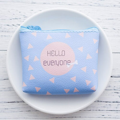 Realaiot Cute Cartoon Girls Kids Coin Purse Mini Wallet Child Small Coin Pouch Zipper Money Key Earphone Line Coin Purse Bag