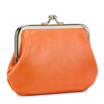 Cyflymder New Vintage Women Cowhide Wallets Female Genuine Leather Purses Portable Large Capacity Money Bag Small Coin Purse Card Holders