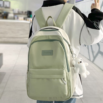 Realaiot Trendy Women Green Laptop Waterproof School Bag Female Fashion Lady High Capacity College Backpack Cute Girl Travel Book Bag New