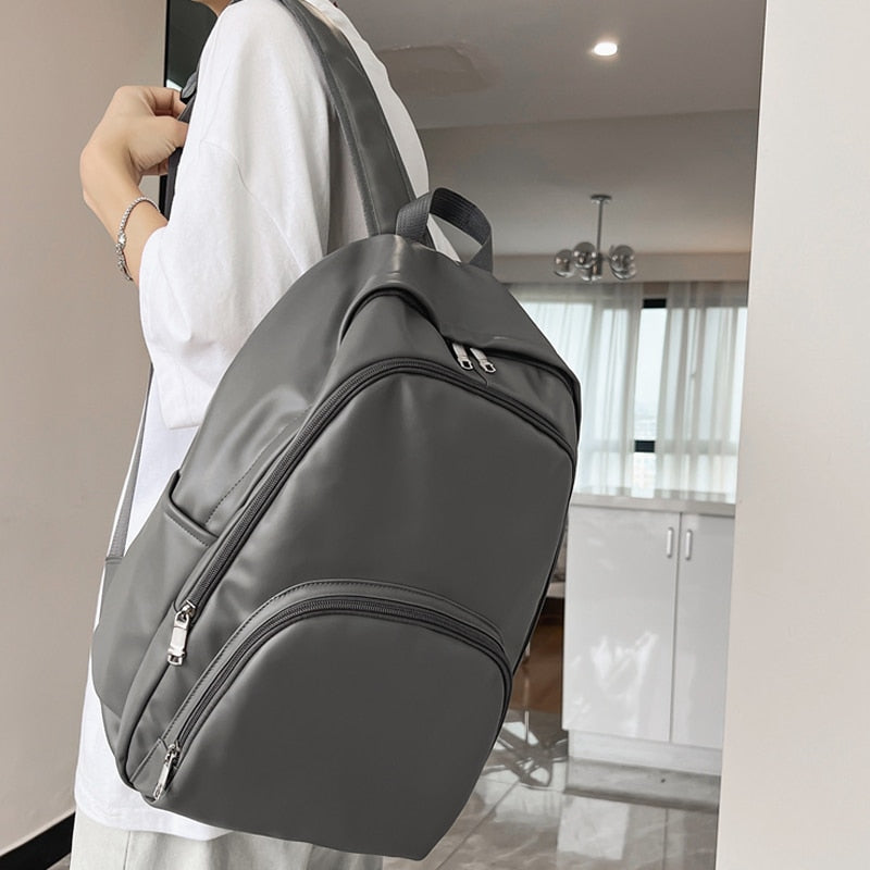 Cyflymder New Women Backpack Girls Soft Leather Men Travel Bag Fashion Waterproof Bookbag College Students Cool School Backpack Mochilas