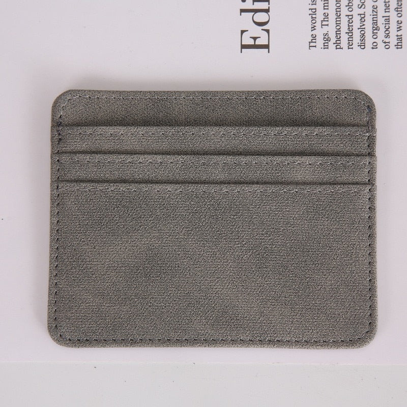 Cyflymder New Multi Slot Artificial Pu Credit Card Case Mini Id Card Holder Small Purse for Man Women Slim Wallet Card Bag Cardholder