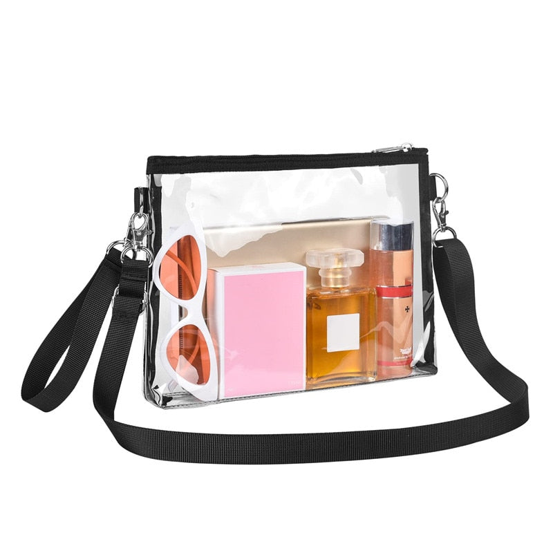 Realaiot Clear Crossbody Purse Bag Stadium Approved Messenger Bags Adjustable Strap for Concerts Festivals Hot