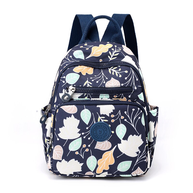 Realaiot Women's Bag Trend Vintage Print Small Travel Backpack Waterproof Nylon Women's Mini Backpack Luxury Designer Bags New