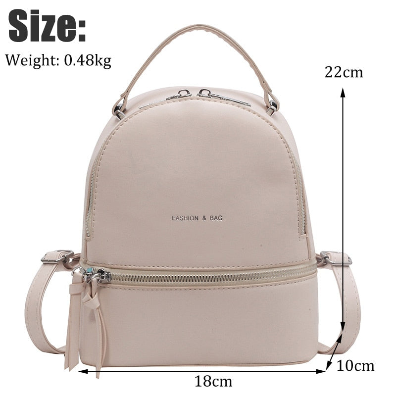 Realaiot Women Backpack Luxury Designer Pu Leather Shoulder Bag For Teeange Girls Female Fashion Small Rucksack Messenger Bags Trend Bags