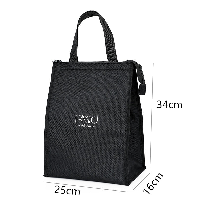 Realaiot High-Capacity Portable Insulated Lunch Bag Women Kid Picnic Work Travel Food Thermal Storage Container Bento Box Cooler Tote Bag