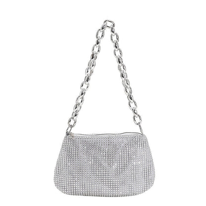 Realaiot Women INS Fashion Rhinestone Square Bag Ladies Messenger Bag Designer Pearl Chain Shoulder Corssbody Bags 苤�邾郕訄 �迮郇�郕訄� �訄迣迮�