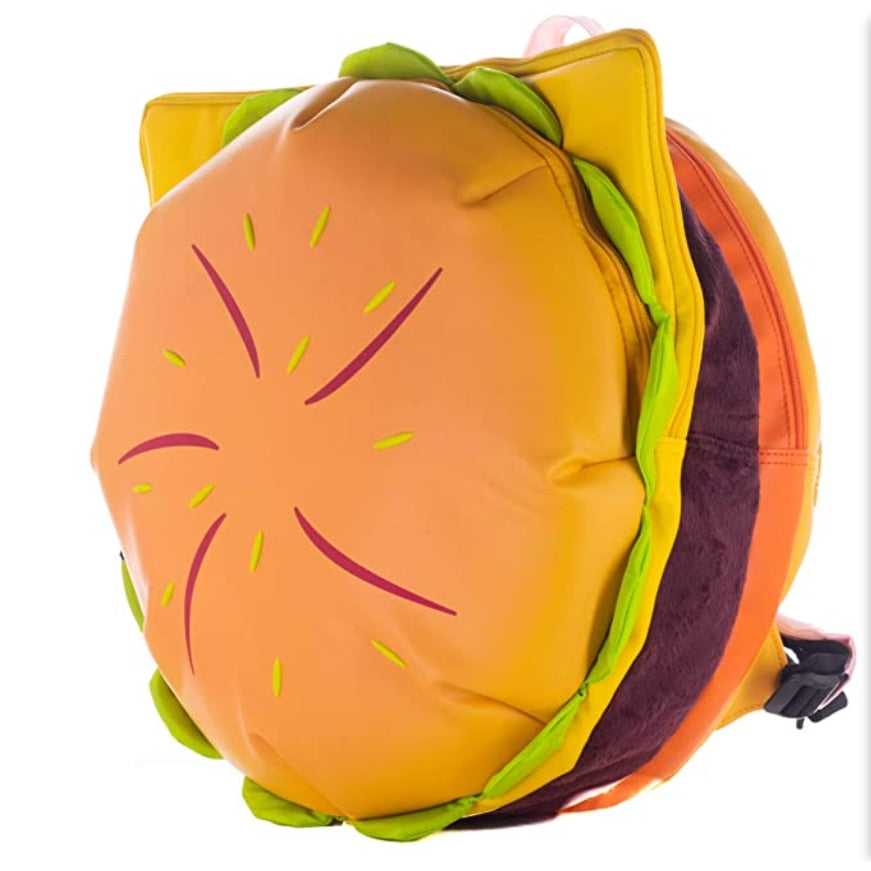Realaiot Cute Retro Hamburger Kawaii Shoulder Bag High Capacity Pu Leather Student Backpack Women Bag School Backpack College Students