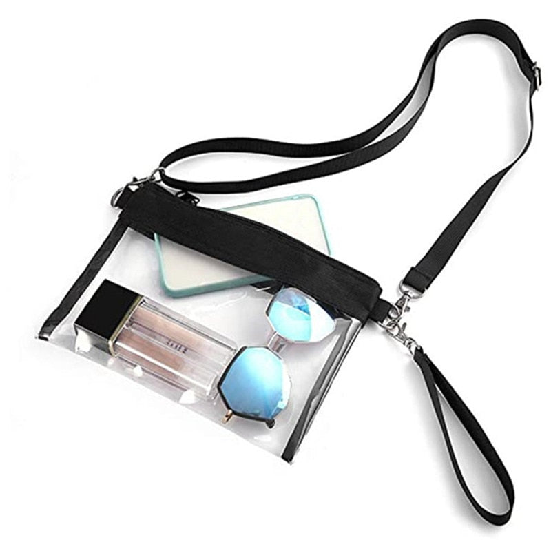 Realaiot Clear Crossbody Purse Bag Stadium Approved Messenger Bags Adjustable Strap for Concerts Festivals Hot