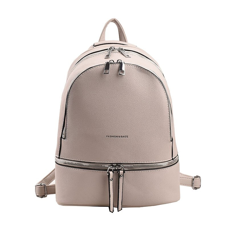 Realaiot Fashion Women Leather Backpack High Quality Teen Girls Shoulder Bag Luxury Designer Backpacks Rucksack Female Daypack Bags