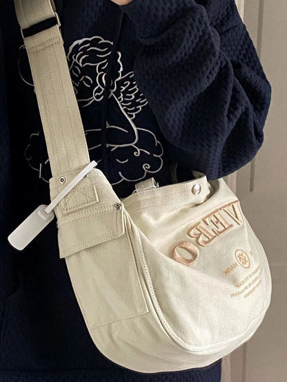 Realaiot Denim Canvas Casual Women Shoulder Tote Bag Large Capacity Letters Designer Ladies Hand Bag Messenger Female Crossbody Bags