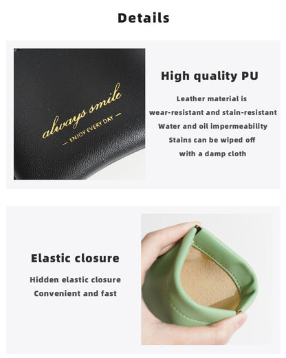 Realaiot Ins Cosmetic Bag Small Portable Airpods Protective Sleeve Mini Bag Earphone Sundries Lipstick Storage Bag PU Leather Small Bag