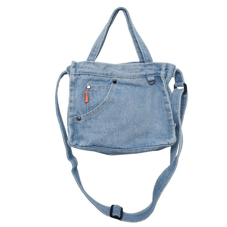 Realaiot Casual bags for women  new denim Shoulder Messenger Bag Shopping Bags Students Book Bag Handbags Large Tote For Girls