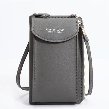 Realaiot Fashion Cellphone Shoulder Bag Women PU Leather Crossbody Bag New Handbag Card Holder Messenger Bag Flap Wallet