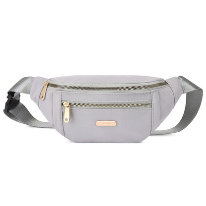 Realaiot Waist Bags for Women Oxford Leisure Color Waist Bag Shoulder Crossbody Chest Bags Handbags All-match Messenger Belt Bags