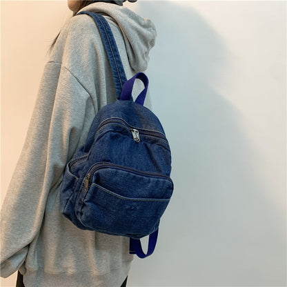 Realaiot Casual Large Capacity Denim Women Backpacks High Quality Ladies Daily Travel Bag Teenagers Girls School Schoolbag Lady Bags