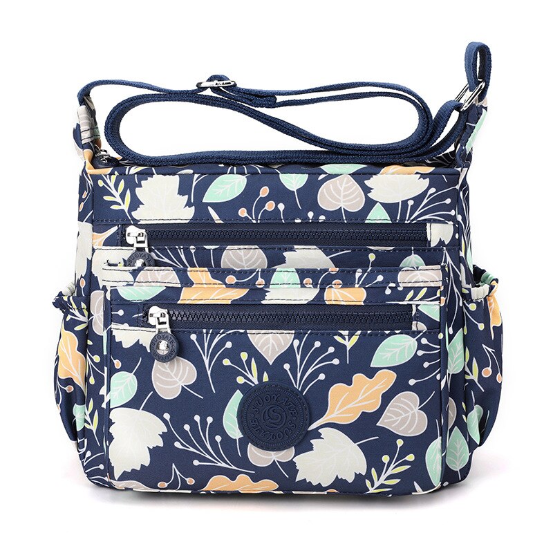 Cyflymder New Women Shoulder Bags Floral Print Women's Handbags Designer Crossbody Messenger Bag Female Waterproof Nylon Mommy Bag