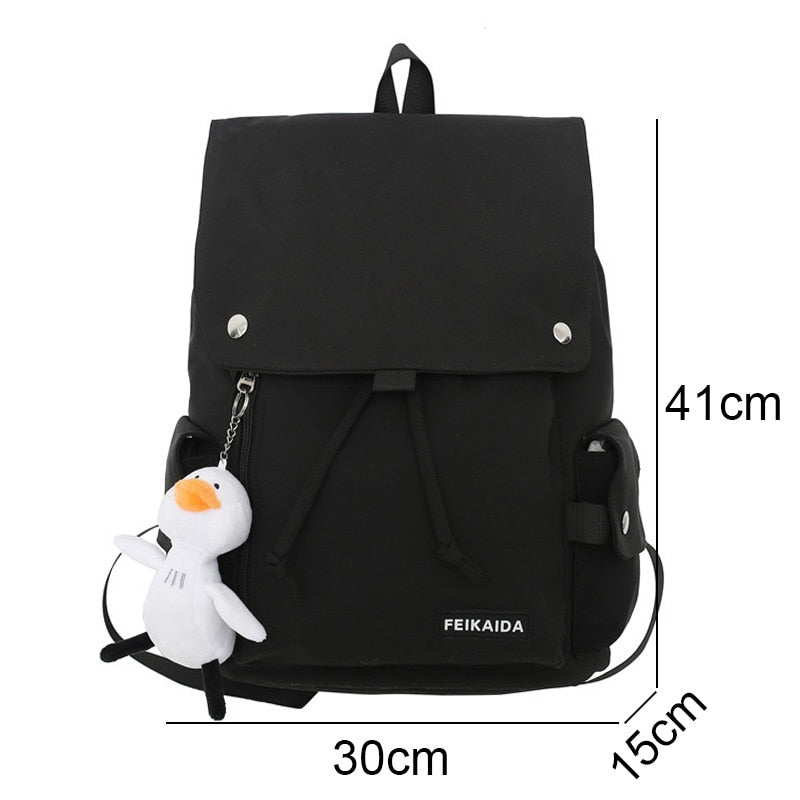 Realaiot Female Male Trendy Nylon New Travel Student Bag Cool Boy Girl College Backpack Fashion Lady Men School Bag Laptop Women Backpack