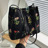 Cyflymder Luxury Brand Large Flowers Tote Bag New High-quality Fabric Women's Designer Handbag High Capacity Shoulder Bags