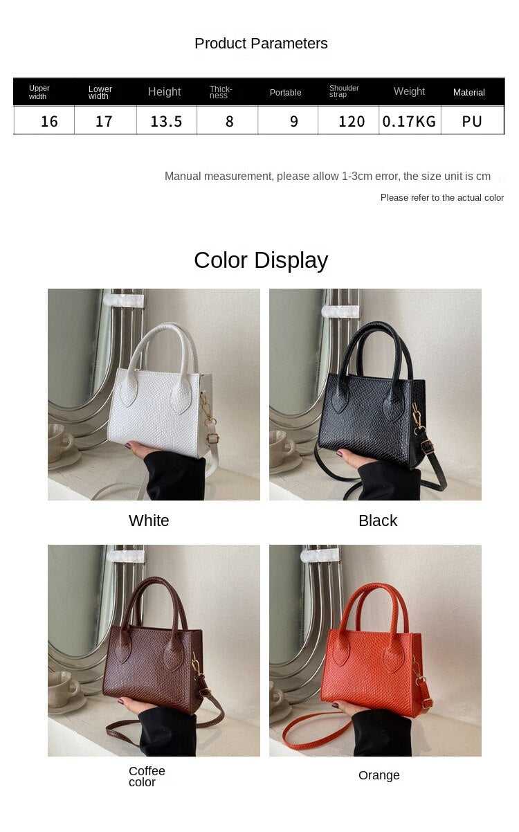 Realaiot Fashion Mini Square Bag New Vintage Handbag Literary Crowds Shoulder Messenger Bag PU Leather Luxury Crossbody Bags