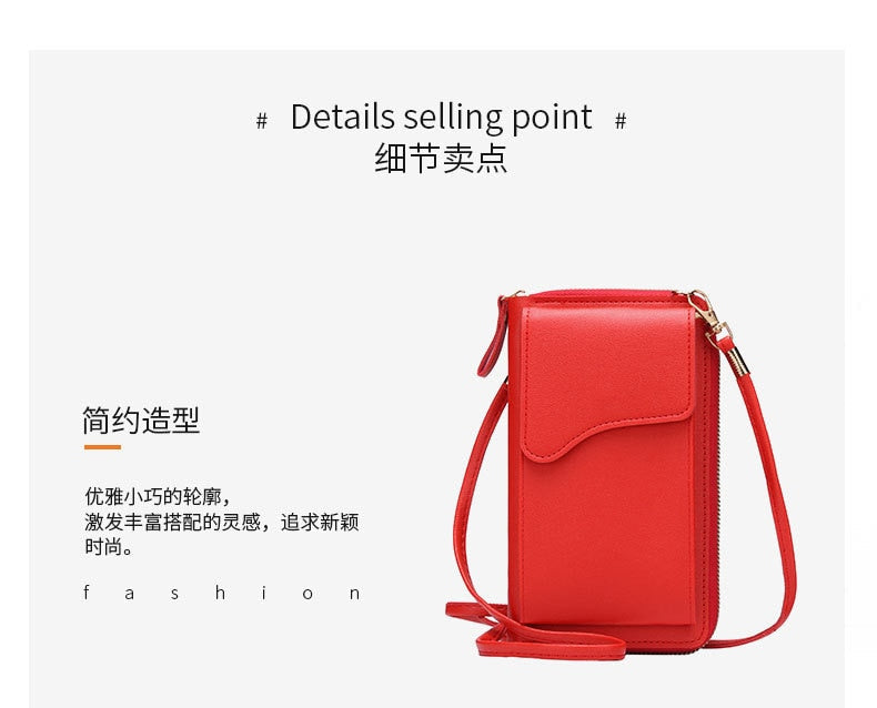 Realaiot Women's Small Crossbody Shoulder Bags PU Leather Female Cell Phone Pocket Bag Ladies Purse Card Clutches Wallet Messenger Bags